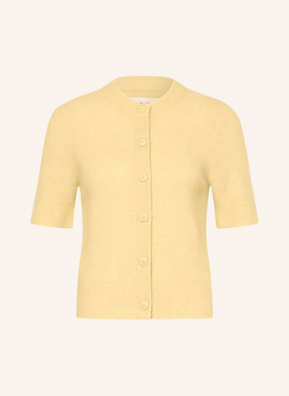 SAMSØE  SAMSØE Strickjacke SANOURA mit Merinowolle und Alpaka HELLGELB