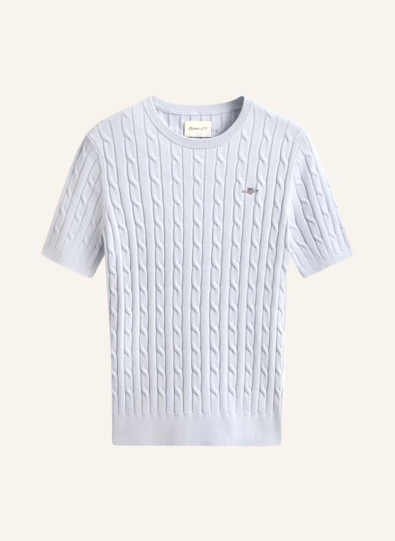 GANT Úpletové tričko TMAVĚ MODRÁ