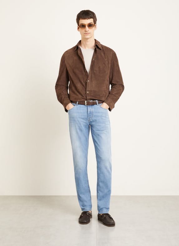 BRUNELLO CUCINELLI Jeans met normale pasvorm C1470 Denim Chiaro