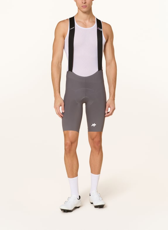 ASSOS Fietsbroek DYORA R S11 met bretels en gewatteerde inzetstukken GRIJS / ZWART