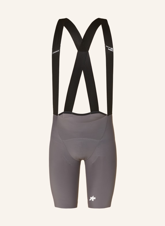 ASSOS Radhose EQUIPE R S11 mit Trägern und gepolstertem Einsatz GRAU / WEISS / SCHWARZ