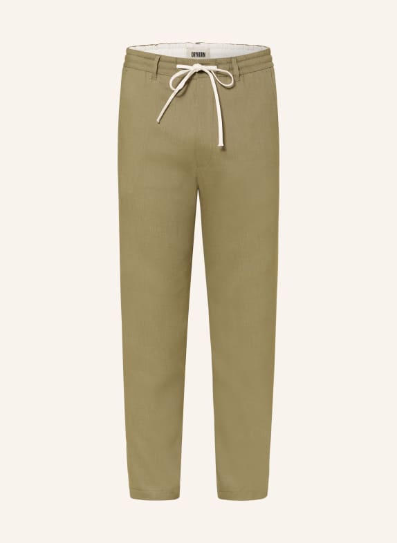 DRYKORN Hose DEGER im Jogging-Stil Regular Fit mit Leinen KHAKI