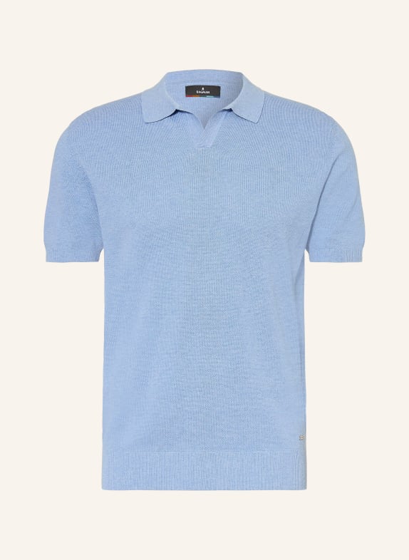 RAGMAN Polo en maille BLEU CLAIR