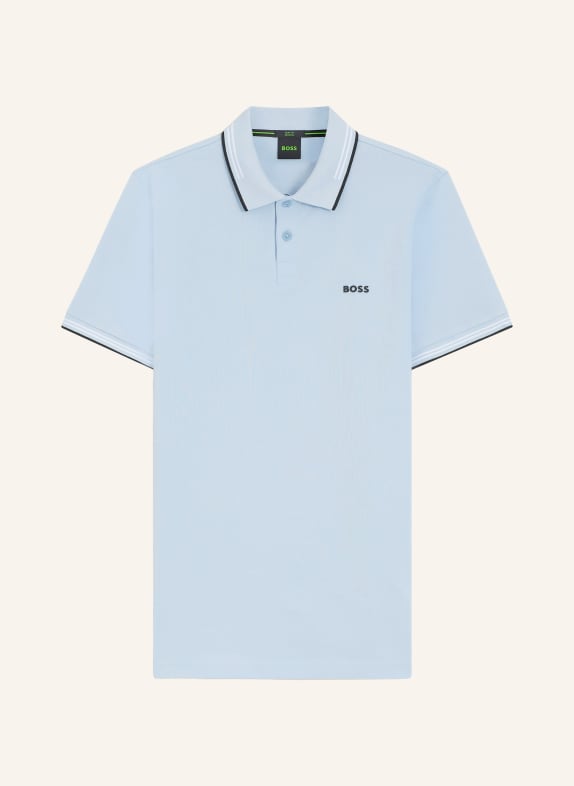 BOSS Piqué polo shirt PAUL slim fit LIGHT BLUE