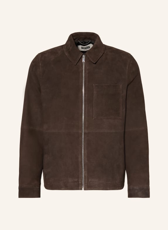 DRYKORN Lederjacke JERSON DUNKELBRAUN