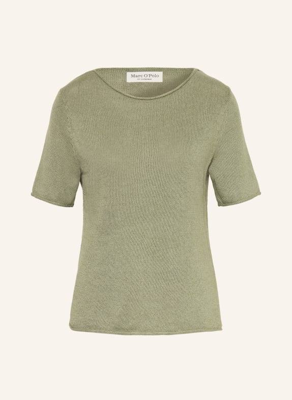 Marc O'Polo Strickshirt mit Leinen HELLGRÜN