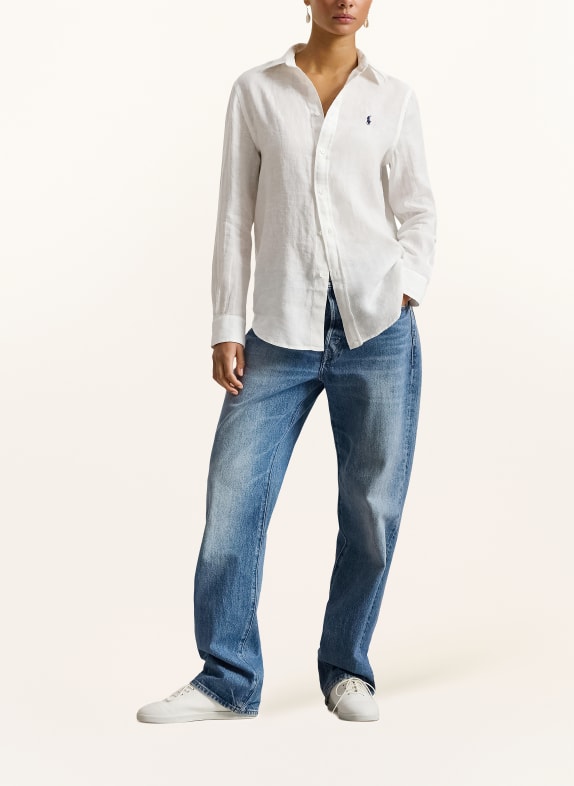 POLO RALPH LAUREN Linnen overhemdblouse WIT