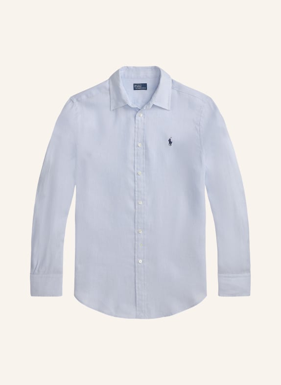 POLO RALPH LAUREN Lněná košilová halenka TMAVĚ MODRÁ / TMAVĚ MODRÁ