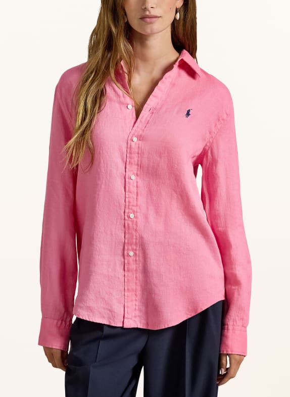 POLO RALPH LAUREN Linnen overhemdblouse ROZE