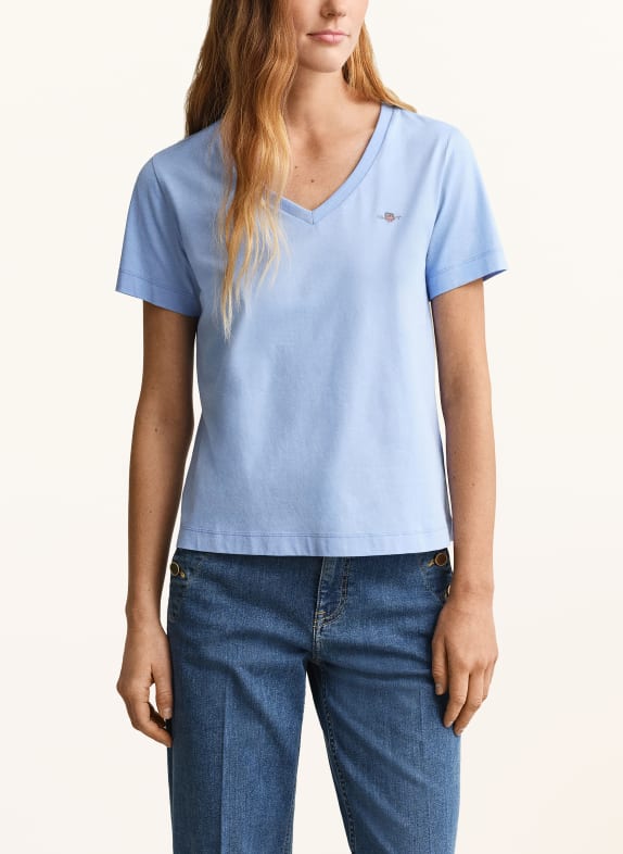 GANT T-shirt LICHTBLAUW