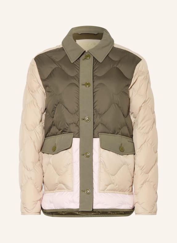 WOOLRICH Steppjacke HERITAGE BEIGE / ROSA / KHAKI