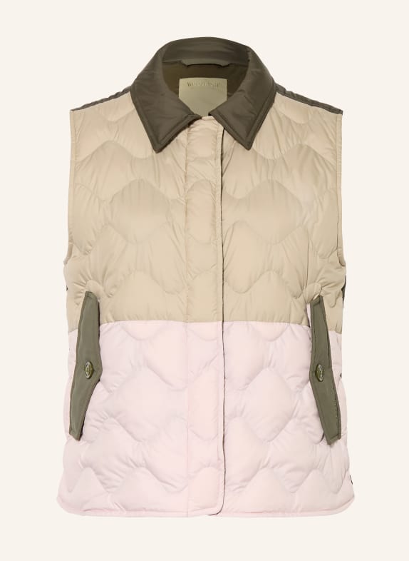WOOLRICH HERITAGE down vest BEIGE / PINK / KHAKI