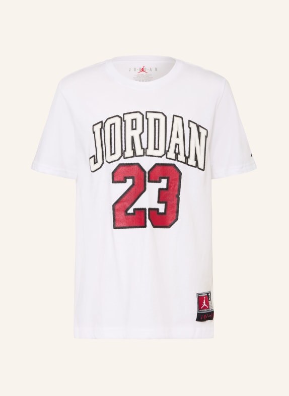 JORDAN T-shirt BLANC / ROUGE FONCÉ