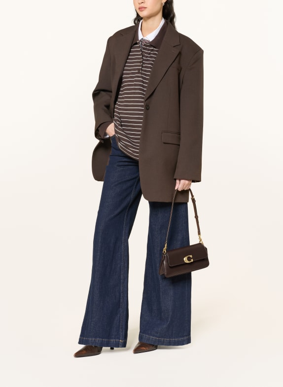 COACH Schultertasche JET DUNKELBRAUN / GOLD