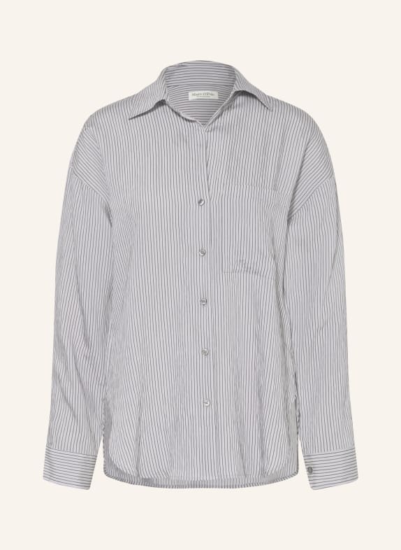 Marc O'Polo Košilová halenka SVĚTLE ŠEDÁ / TMAVĚ ŠEDÁ