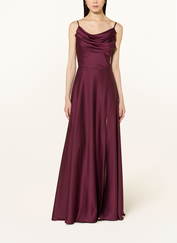 SWING Večerní šaty TMAVĚ ČERVENÁ