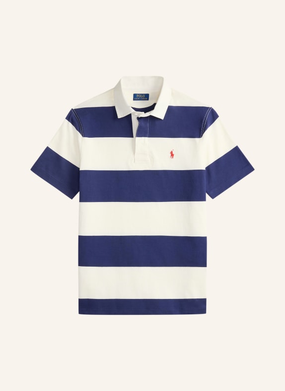 POLO RALPH LAUREN Strick-Poloshirt Classic Fit DUNKELBLAU / WEISS