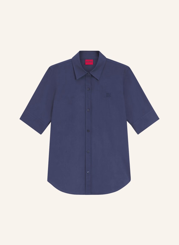 HUGO Hemdbluse THE SUMMER SHIRT DUNKELBLAU