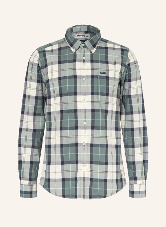 Barbour Overhemd RAWLEY Tailored Fit PETROL / CRÈME / DONKERBLAUW