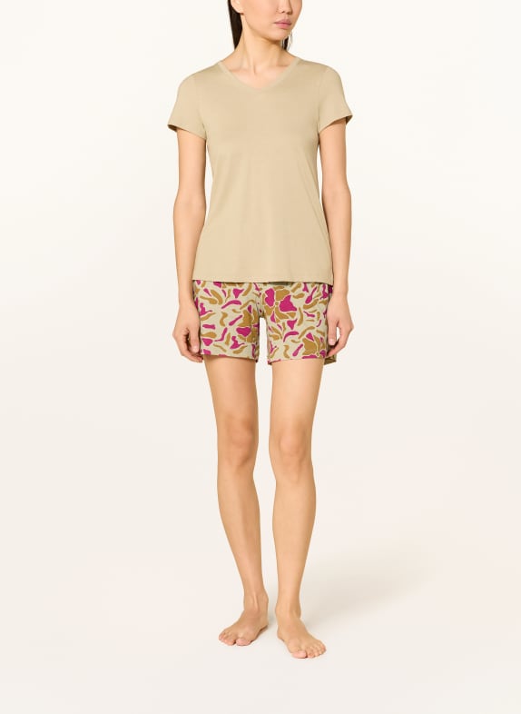 HANRO Slaapshorts SLEEP &amp; LOUNGE FUCHSIA / COGNAC