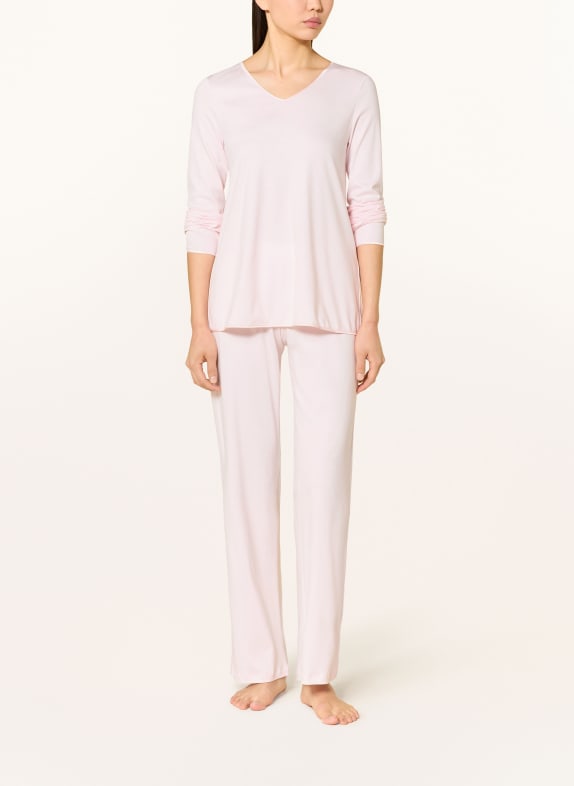 HANRO Pyjama COTTON SILK ROSE CLAIR