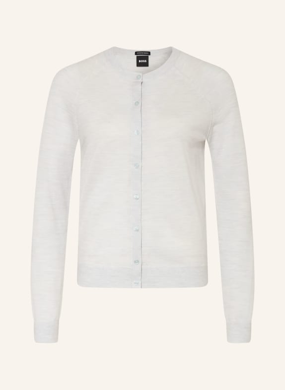 BOSS Pletený kardigan FONAMI TMAVĚ MODRÁ