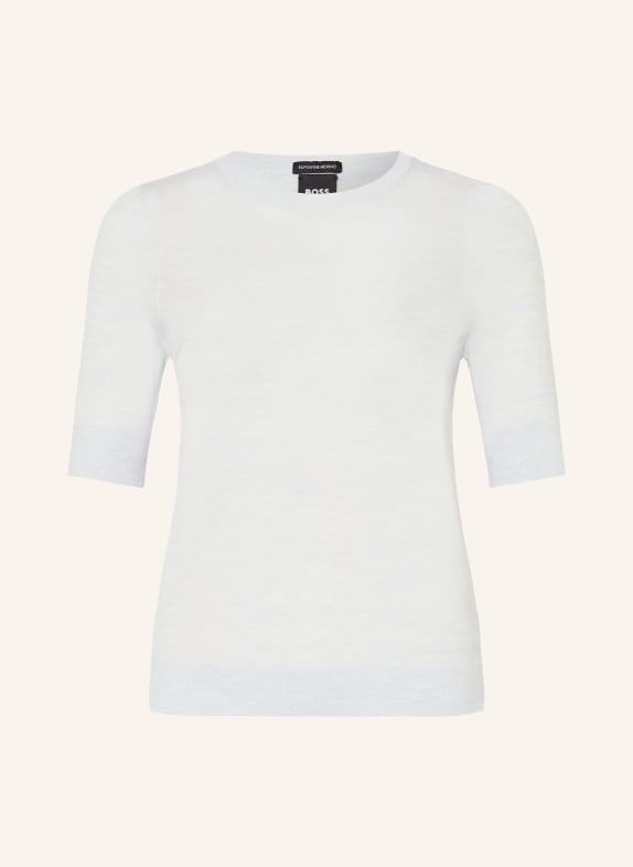 BOSS Úpletové tričko FARBELLA ČERNOŠEDÁ