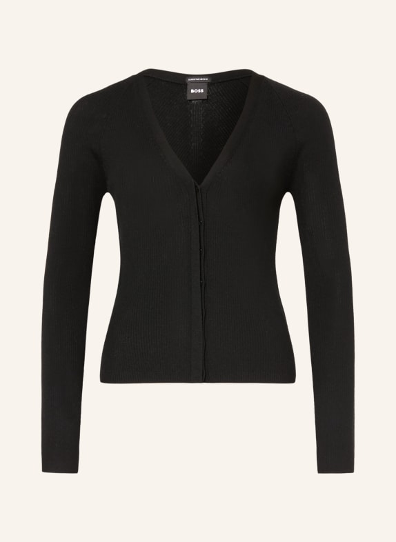 BOSS Pletený kardigan FRIVA ČERNÁ