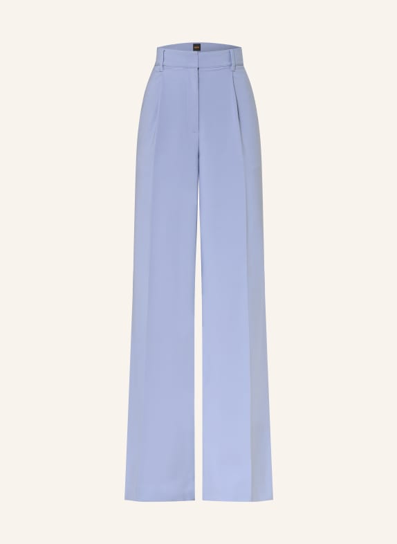 BOSS Marlene kalhoty TIWI TMAVĚ MODRÁ