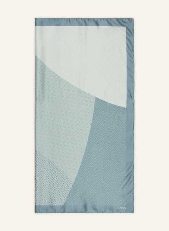 BOSS LAINY silk scarf BLUE GRAY / LIGHT BLUE
