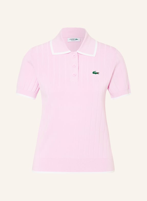 LACOSTE Funkční polokošile RŮŽOVÁ