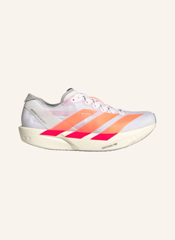 adidas Laufschuhe ADIZERO TAKUMI SEN 11 WEISS / NEONORANGE