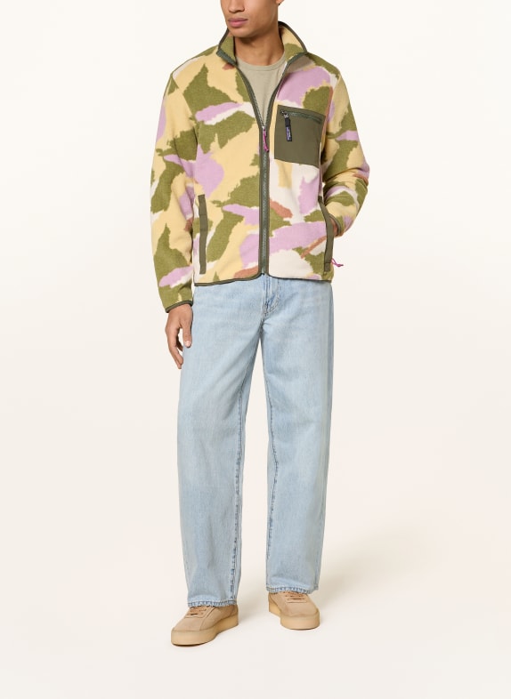 patagonia Fleecejas SYNCHILLA® OLIJF / VIEUX ROSE / LICHTGEEL