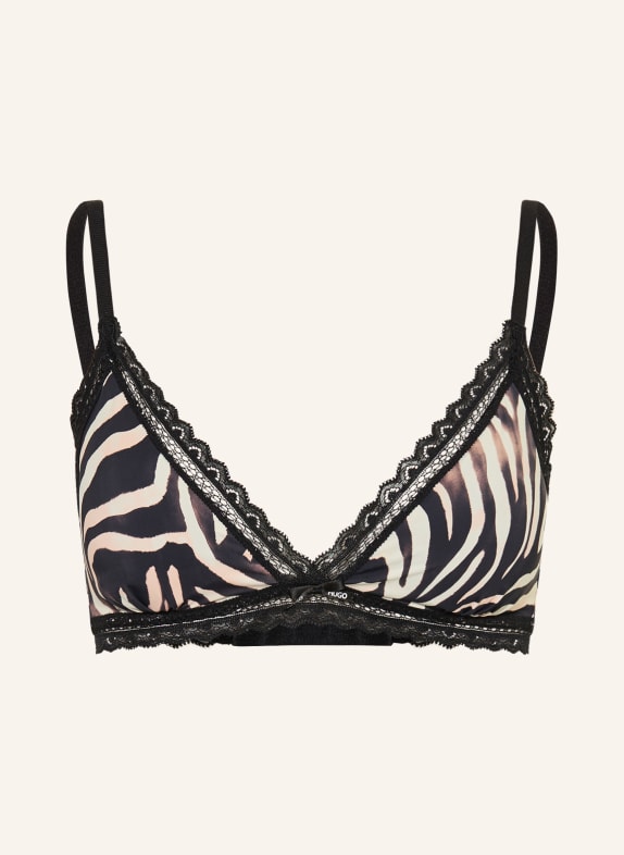 HUGO Triangel-BH SCHWARZ / CREME