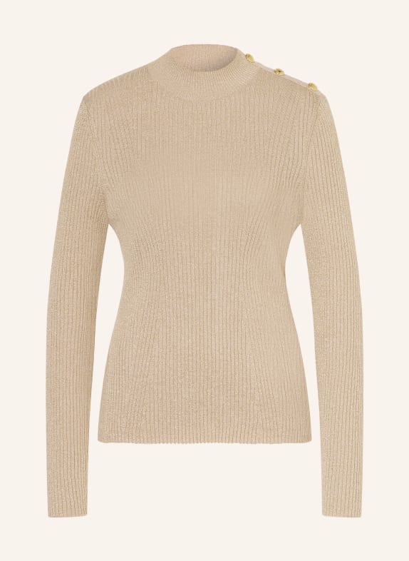 BARBOUR INTERNATIONAL Sweater with glitter thread GOLD