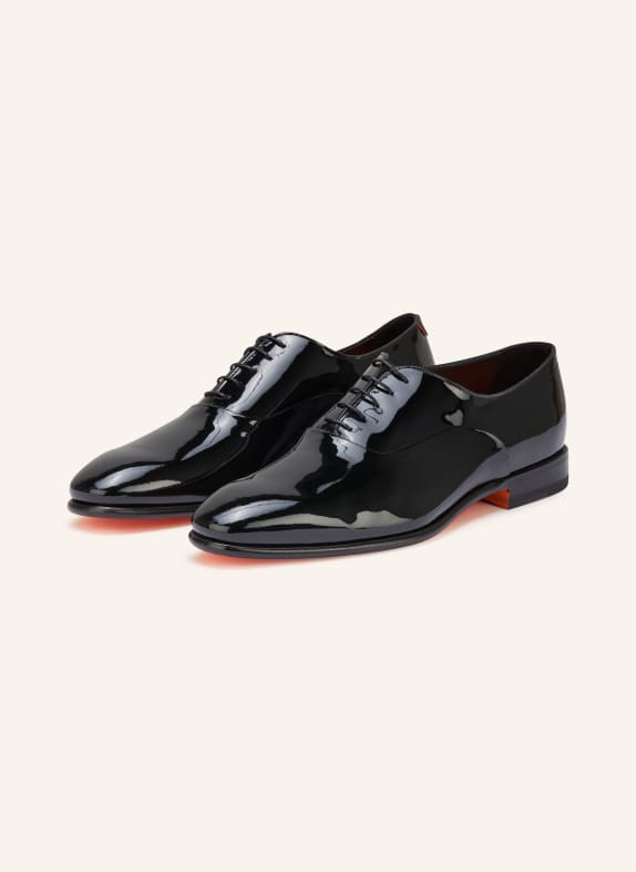 Santoni Patent lace-up shoes NOVA BLACK