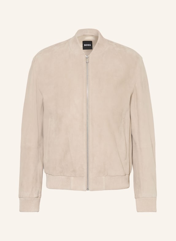 BOSS Lederblouson MULLER BEIGE