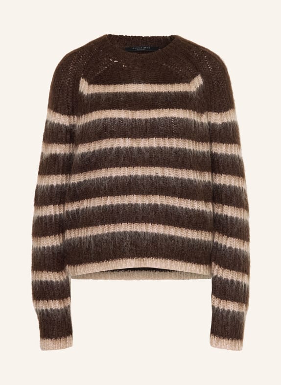 ALLSAINTS Sweater RIGA DARK BROWN / BEIGE