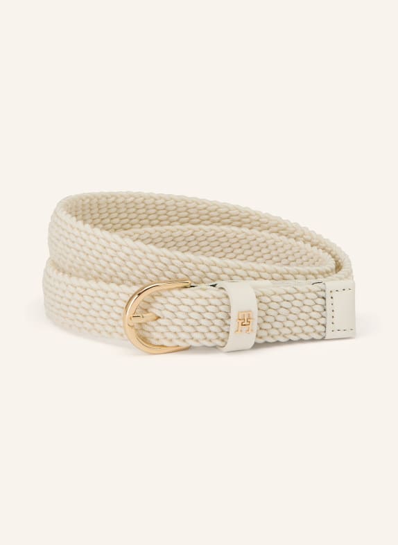 TOMMY HILFIGER Flechtgürtel ECRU / GOLD