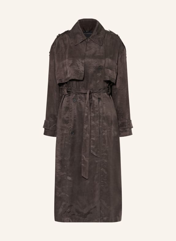 ALLSAINTS LINNIE trench coat DARK BROWN