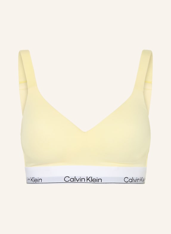 Calvin Klein Bustier podprsenka ICON TMAVĚ ŽLUTÁ / BÍLÁ