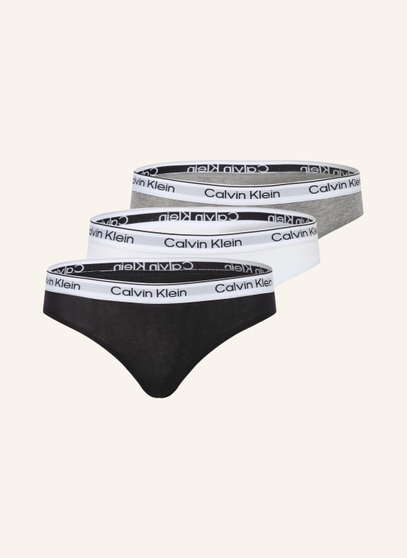 Calvin Klein 3-pack of ICON COTTON STRETCH briefs GRAY / WHITE / BLACK