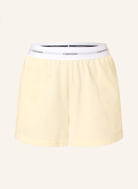 Calvin Klein Szorty rekreacyjne JASNOŻÓŁTY / BIAŁY