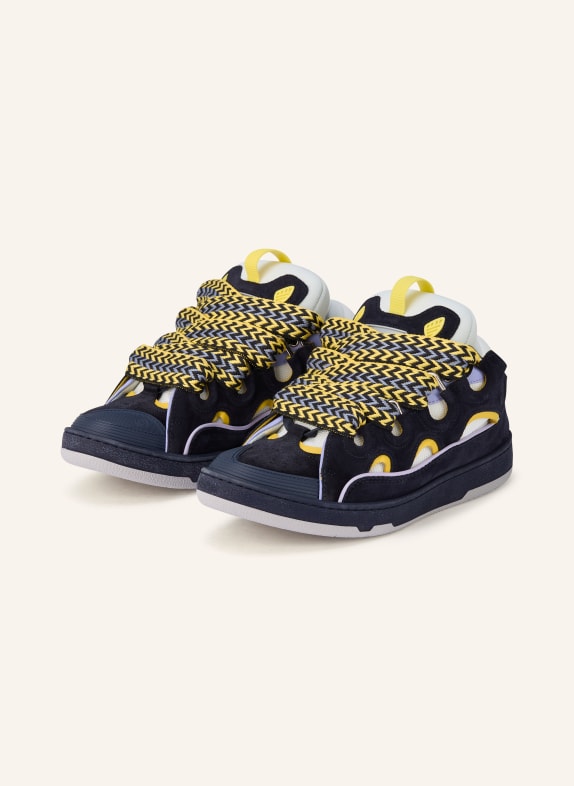 LANVIN Sneakers CURB DARK BLUE / LIGHT PURPLE / YELLOW