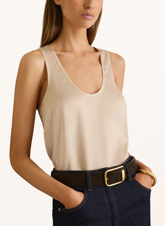 REISS Top RUBY in materiaalmix BEIGE