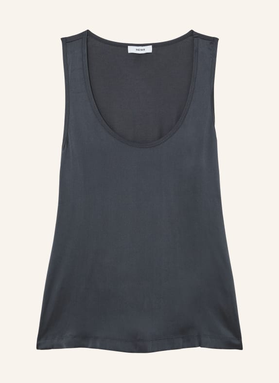 REISS RUBY top in mixed materials DARK BLUE
