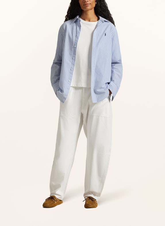 POLO RALPH LAUREN overhemdblouse LICHTBLAUW / WIT