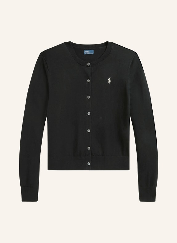 POLO RALPH LAUREN Pletený kardigan ČERNÁ