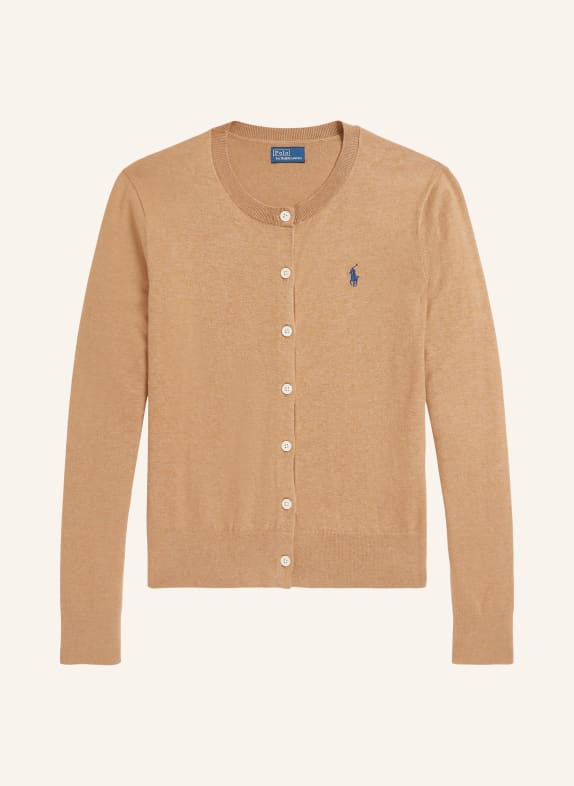 POLO RALPH LAUREN Pletený kardigan VELBLOUDÍ