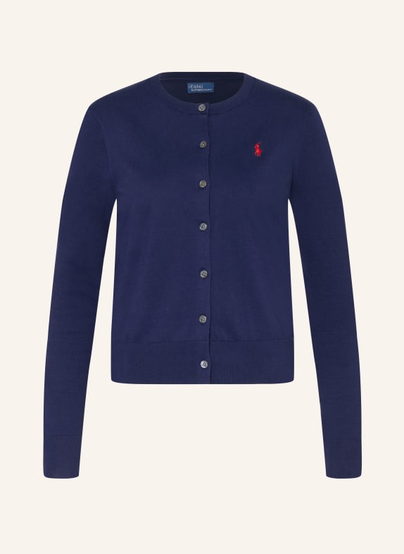POLO RALPH LAUREN Pletený kardigan TMAVĚ MODRÁ